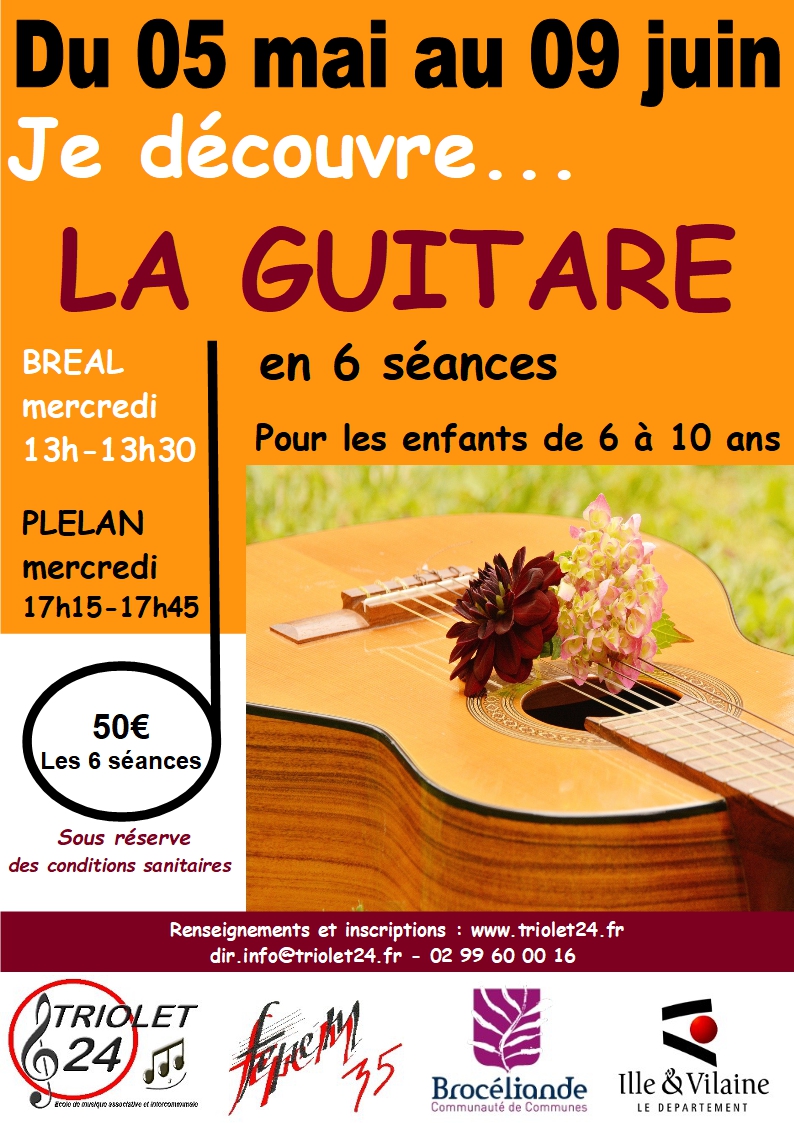 Affiche je dcouvre la guitare du 05 mai au 09 juin