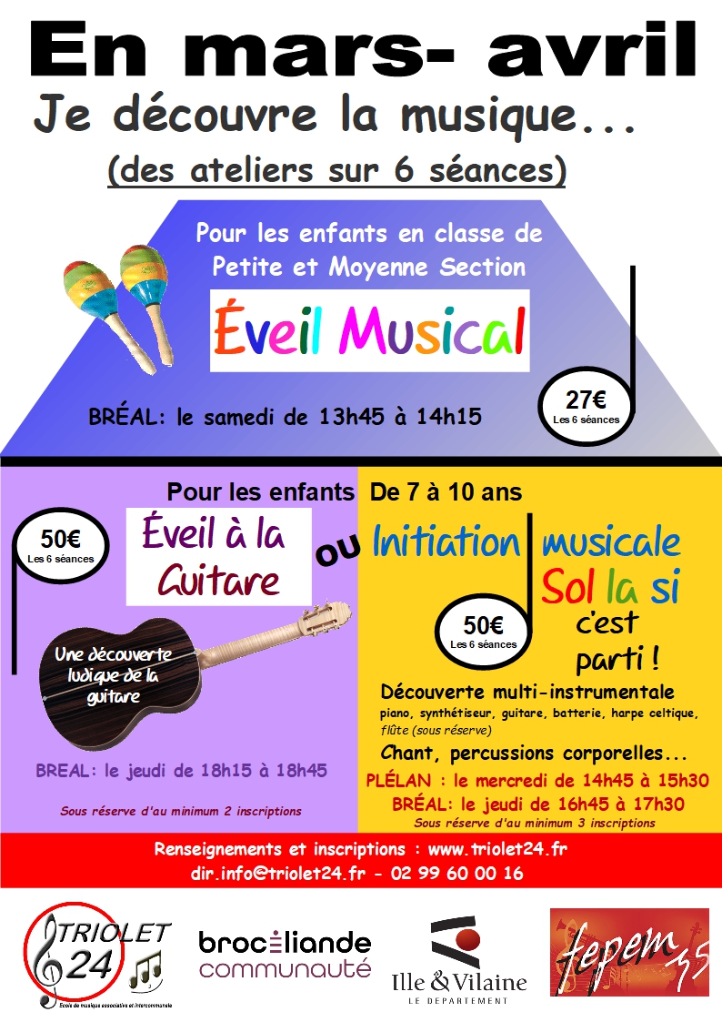 Affiche activits ponctuelles Mars Avril 2022