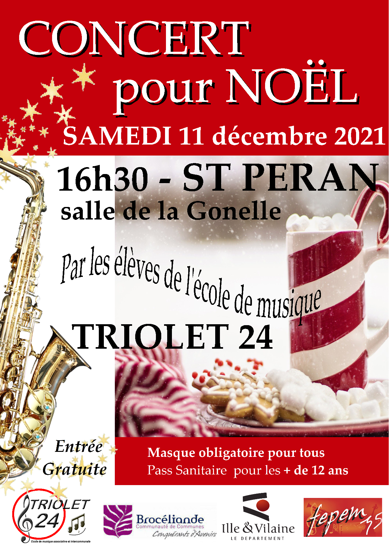 Affiche concert pour nol