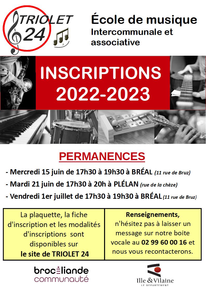 Affiche insciptions 2022 2023