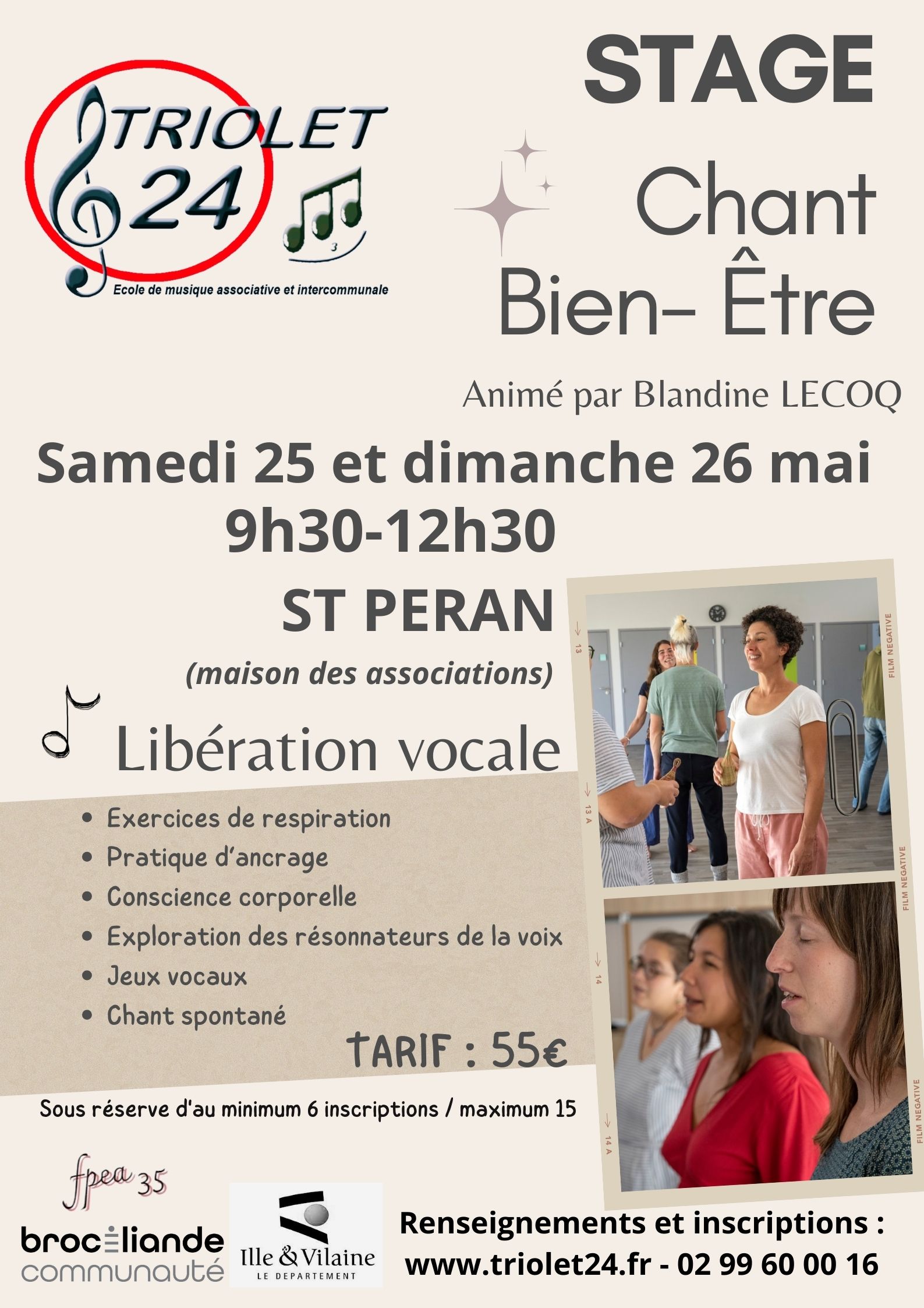 Samedi 25 et dimanche 26 mai 9h30 12h30