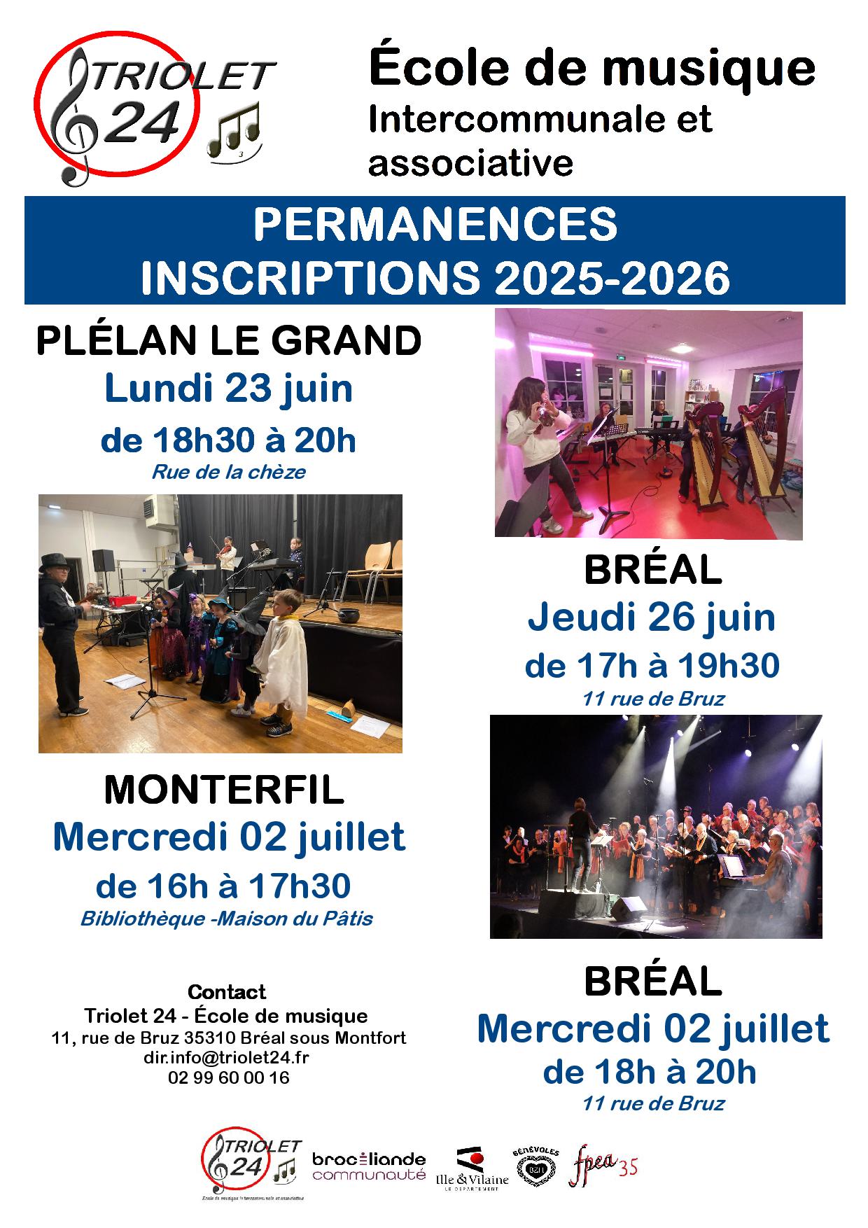 Permanences inscriptions 2025 2026